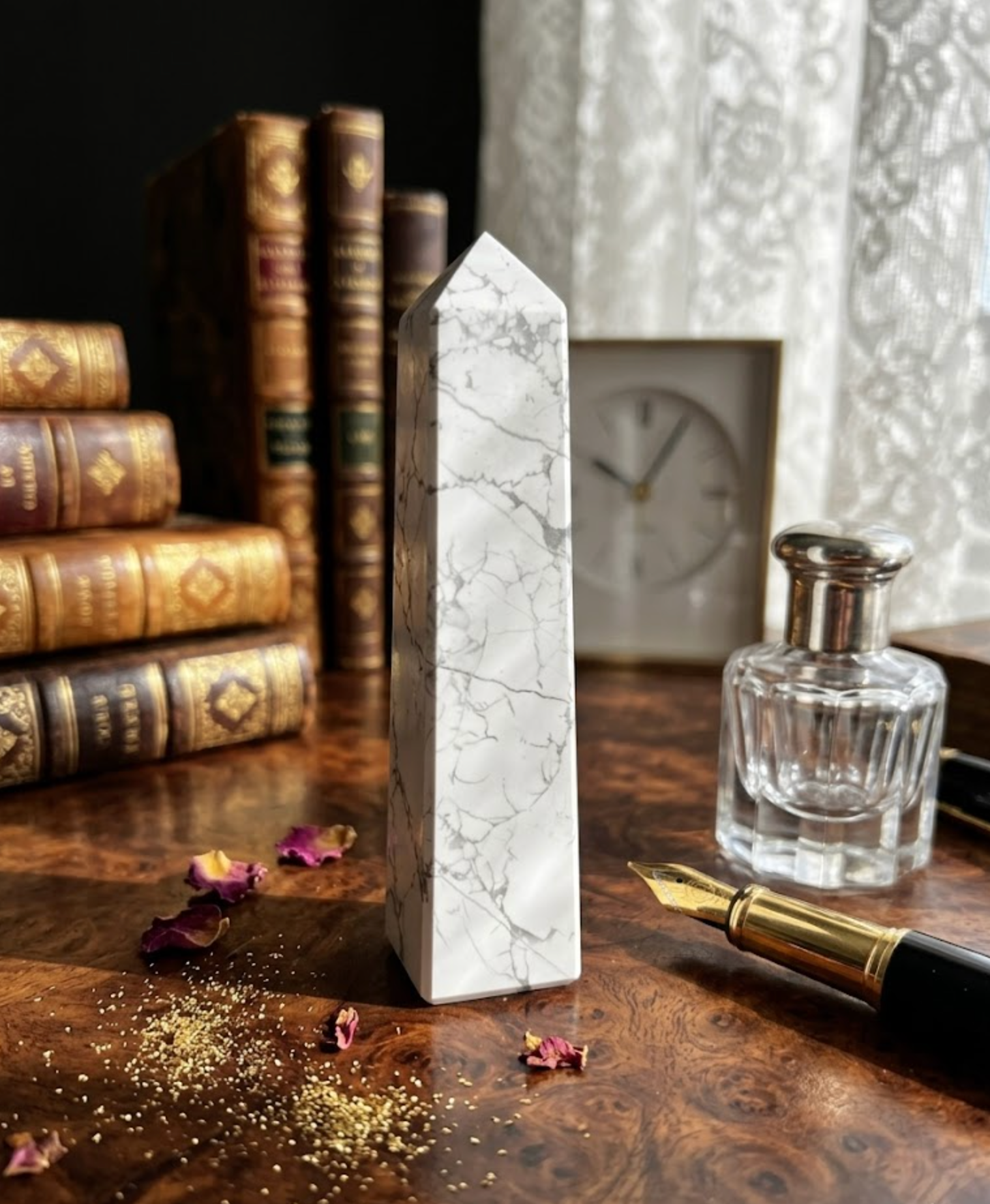 Howlite Crystal Tower (12.65cm)