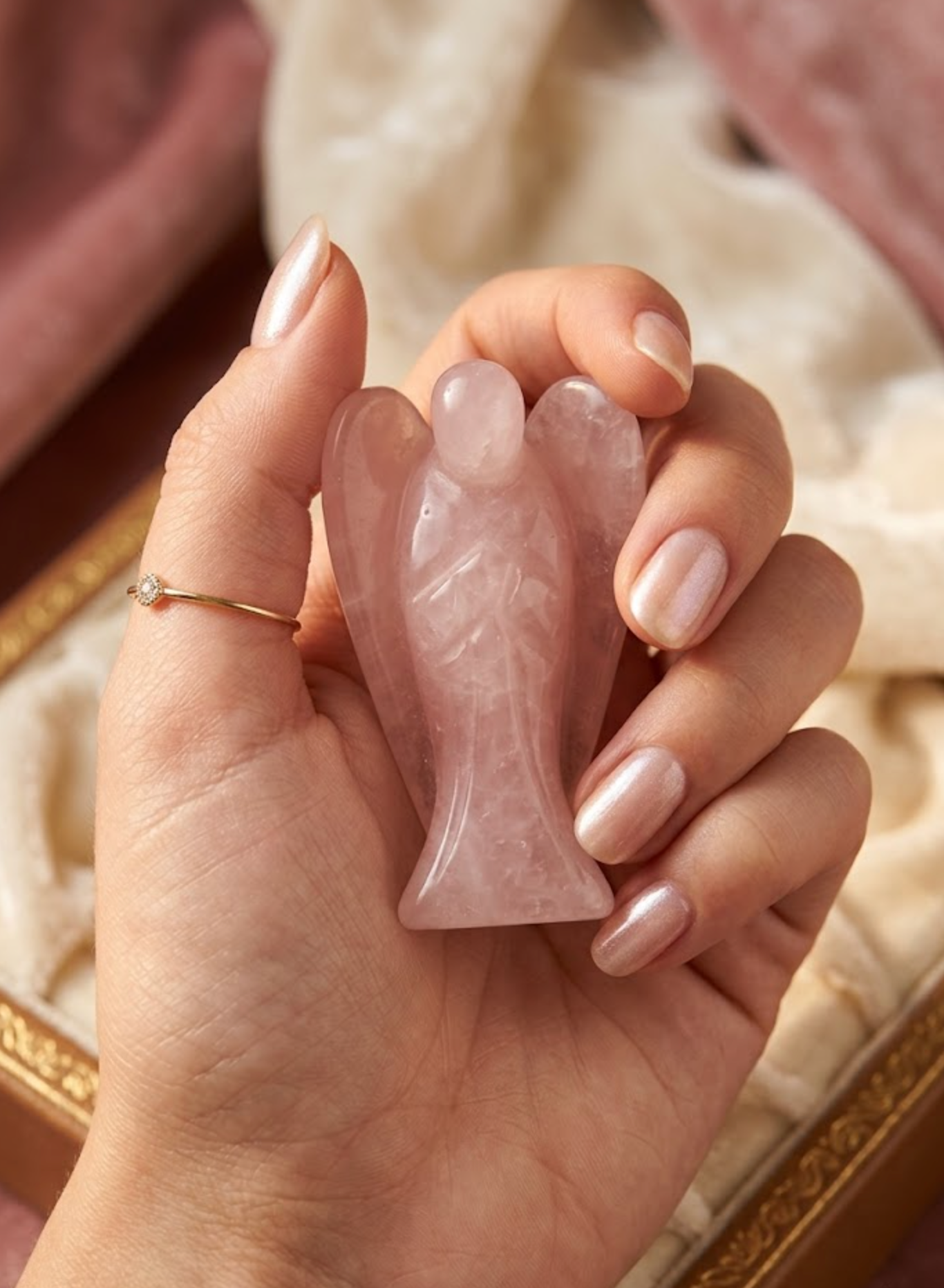 Rose Quartz Crystal Angel